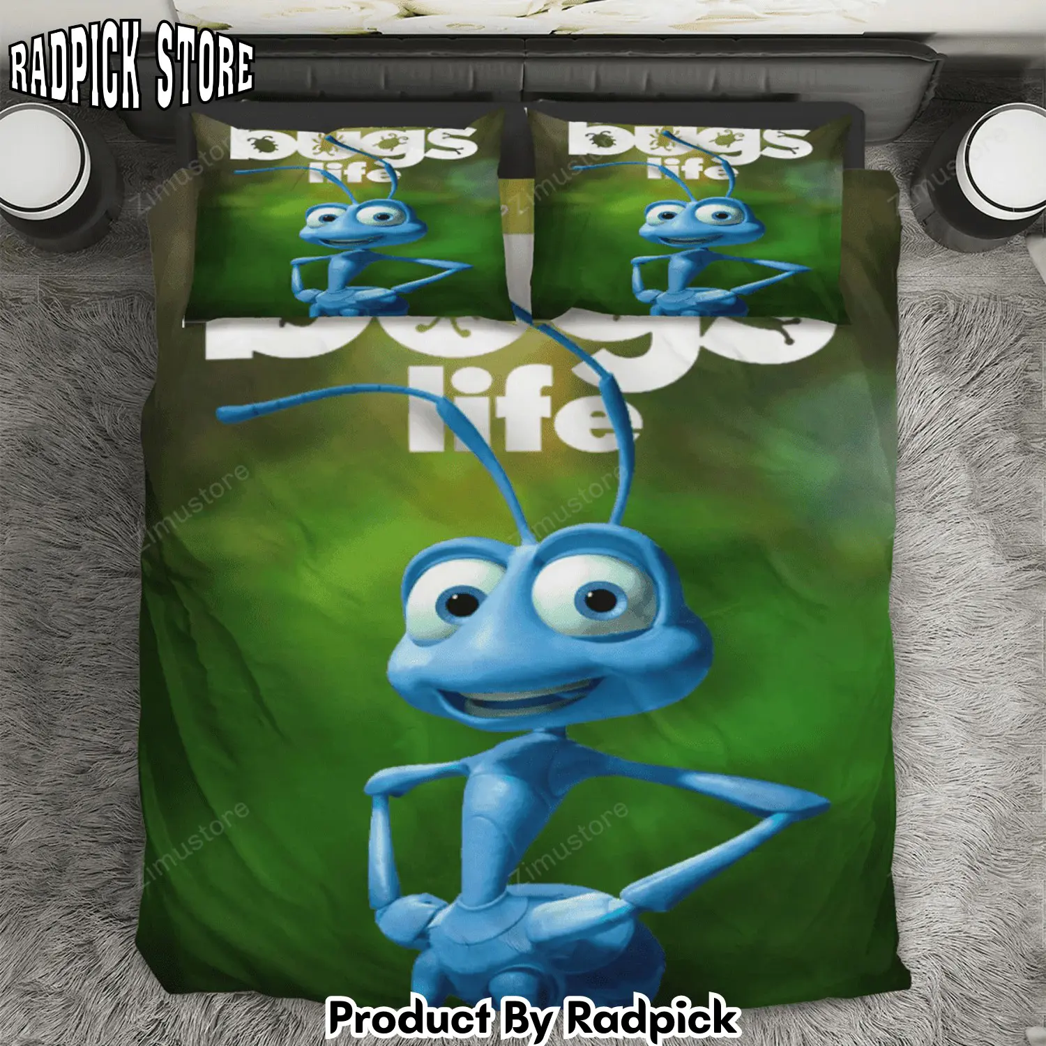 Radpick a bugs life poster 3 3pcs 3pcs bedding set duvet cover and pillow cases gift for fan rp3278929